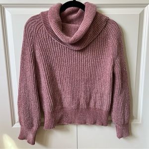 blush and bloom cowl neck sweater